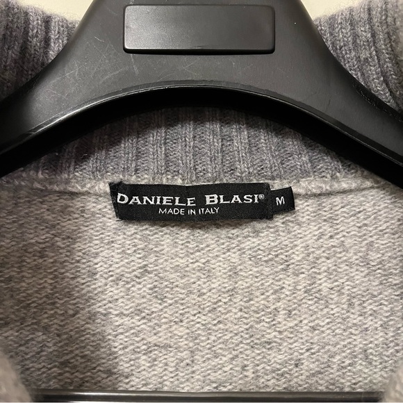 Daniele Blasi 1/4 Zip Sweater Made In Italy - Picture 3 of 6
